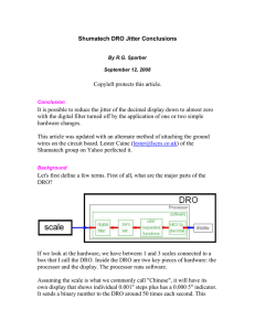 Shumatech DRO Jitter Conclusions, Version 2.