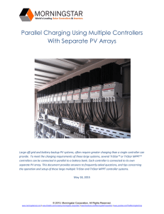 Parallel Charging Using Multiple Controllers With Separate PV Arrays