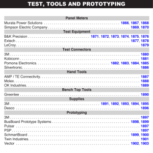 Test, Tools, and Prototyping Section