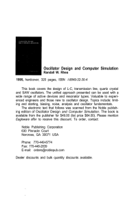 Oscillator Design and Computer Simulation
