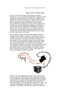Copyright © Wolfsburg West 2001 Starter Circuit Troubleshooting