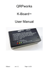 QRPworks K-Board™ User Manual