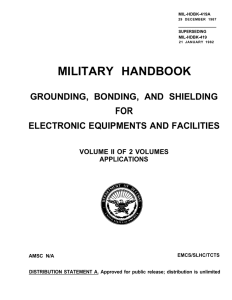 MIL-HDBK-419A Grounding, Bonding, and Shielding