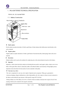 VRLA-BATTERIES TECHNICAL SPECIFICATION 383.5 Kb