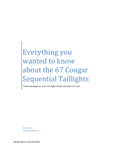 Everything you wanted to know about the 67 Cougar Sequential