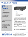 Tone Alert Radio TAR-900