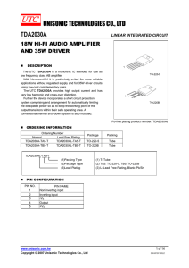 UNISONIC TECHNOLOGIES CO., LTD TDA2030A