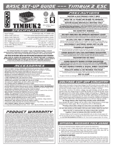 BASIC SET-UP GUIDE ––– timbuk2 ESC