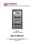 Crown FM4000 Manual