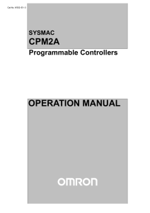 CPM2A OPERATION MANUAL