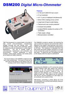 DSM200 Digital Micro-Ohmmeter