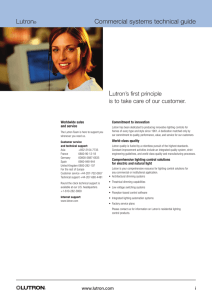 Lutron® Commercial systems technical guide