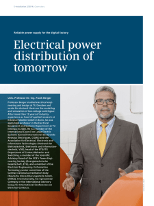 Electrical power distribution of tomorrow