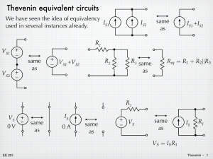 Thevenin equivalent circuits