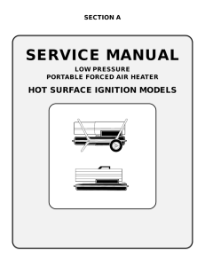 Desa kerosene forced air service manual for Hot Surface HSI
