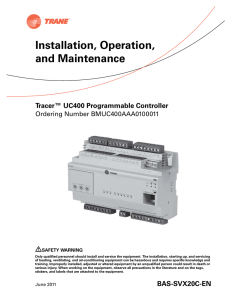 Tracer™ UC400 Programmable Controller