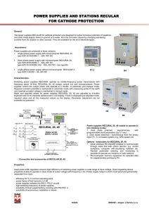 power supplies and stations recular for cathode protection