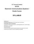 electronic communications systems i