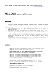 PICCOLO power amplifier module