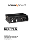 MixPre-D - User Guide and Technical Information