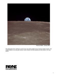 Photo by NASA – Johnson SFC This photograph of the "earthrise