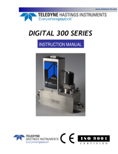 digital 300 series - Teledyne Hastings Instruments