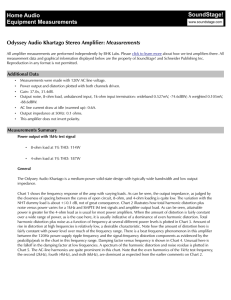 Home Audio Equipment Measurements