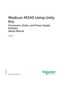 Modicon M340 Using Unity Pro - Processors, Racks, and Power