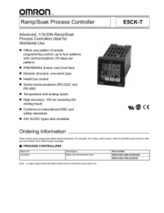 Ramp/Soak Process Controller E5CK-T