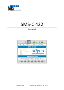 SMS-C 422 - ADYNA | smart technology