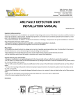 arc fault detection unit installation manual