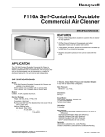 F116A Self-Contained Ductable Commercial Air Cleaner