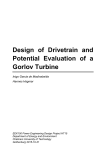 Design of Drivetrain and Potential Evaluation of a Gorlov Turbine