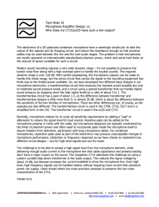 Tech Note 10 Microphone Amplifier Design, or, Why