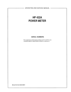 HP 432A POWER METER