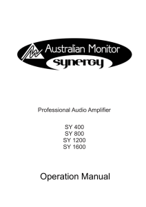 Synery Operation Manual