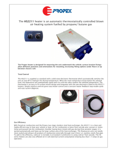 The HS2211 heater is an automatic thermostatically controlled
