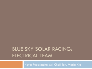 BLUE SKY SOLAR RACING: ELECTRICAL TEAM