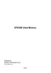 STK300 USER MANUAL