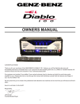 EL DIABLO 100 Owners Manual