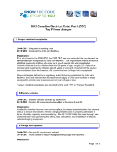 2012 Canadian Electrical Code, Part I (CEC) Top