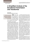 A Simplified Analysis of the Broadband Transmission Line Transformer