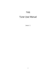 TXS Tuner User Manual