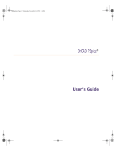 OrCAD PSpice user`s guide