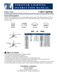 TOKISTAR LIGHTING INSTRUCTION MANUAL Cable Lighting - -