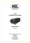 PS 10 1-CHANNEL IFB RECEIVER USER MANUAL