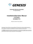 Genesis Canadian Manual