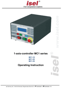 1-axis-controller MC1: Operating instruction