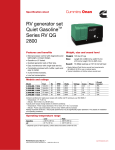 RV generator set Quiet GasolineTM Series RV QG 2800