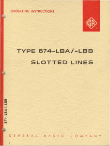 type 874-lba/-lbb slotted lines
